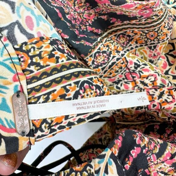 Free People Dress Women Small Stevie Printed Tunic Boho Long Sleeve  Festival - Picture 9 of 10